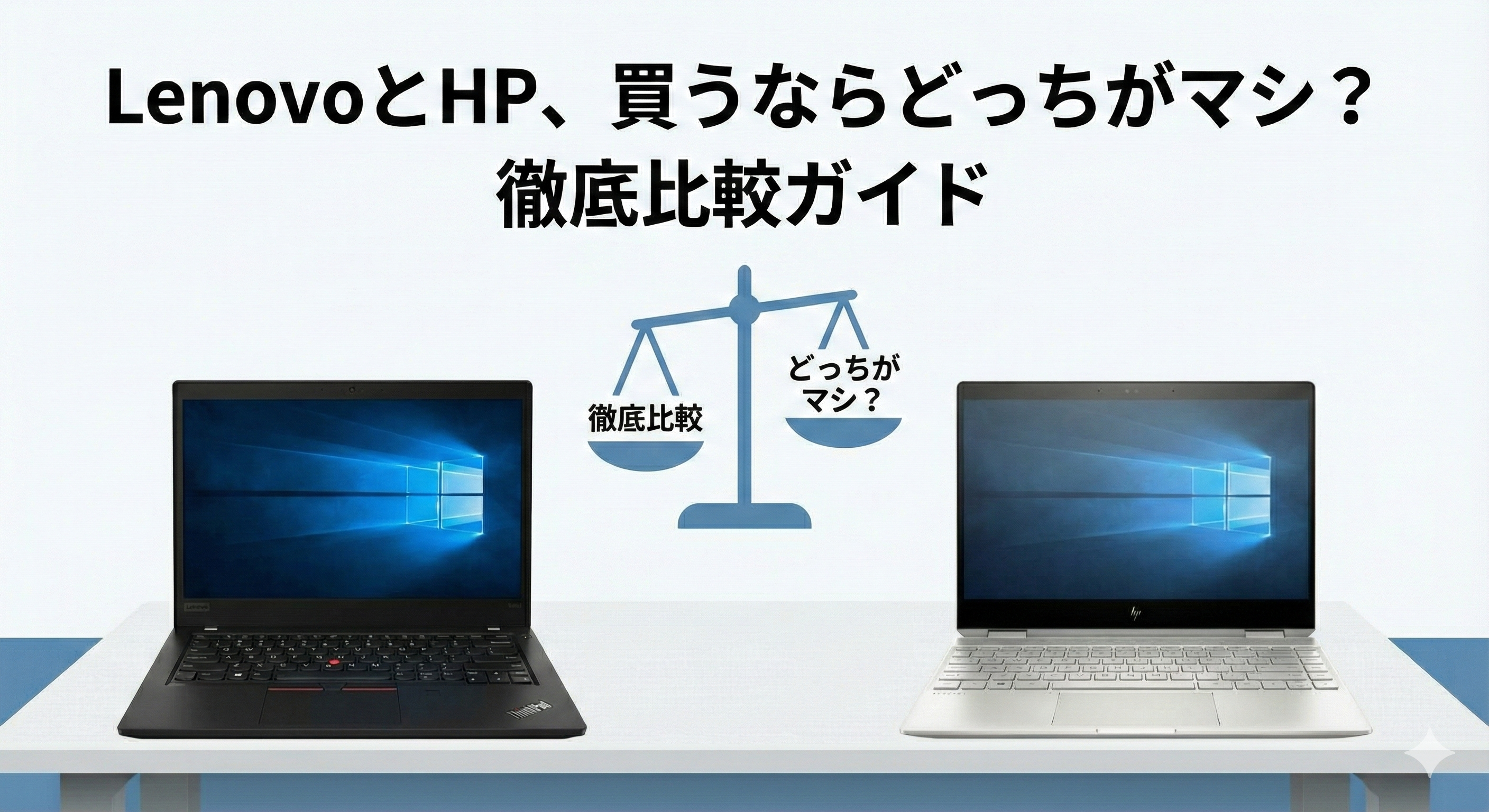 LenovoとHPの比較ガイド記事アイキャッチ画像