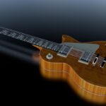 3dモデルで作成されたギターの画像