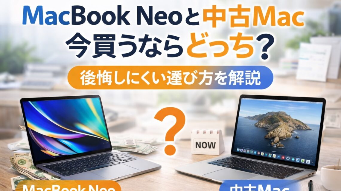 MacBook Neoと中古Mac、今買うならどっち?後悔しにくい選び方を解説