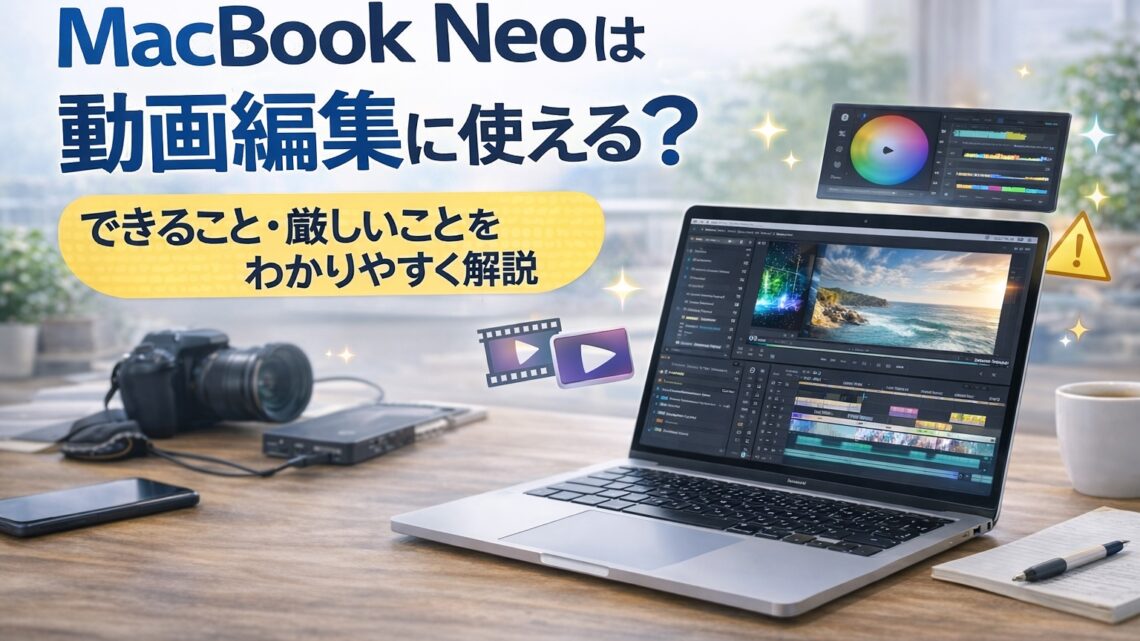 MacBook Neoは動画編集に使える？できること・厳しいことをわかりやすく解説