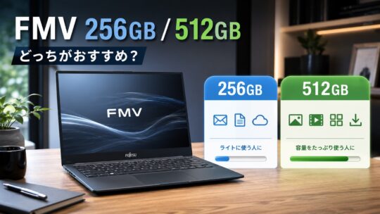 富士通FMVは256GBと512GBどっちがおすすめ？選び方を解説