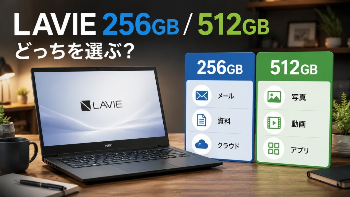 NEC LAVIEは256GBと512GBどっちを選ぶべき？容量別の選び方を解説