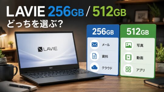 NEC LAVIEは256GBと512GBどっちを選ぶべき？容量別の選び方を解説