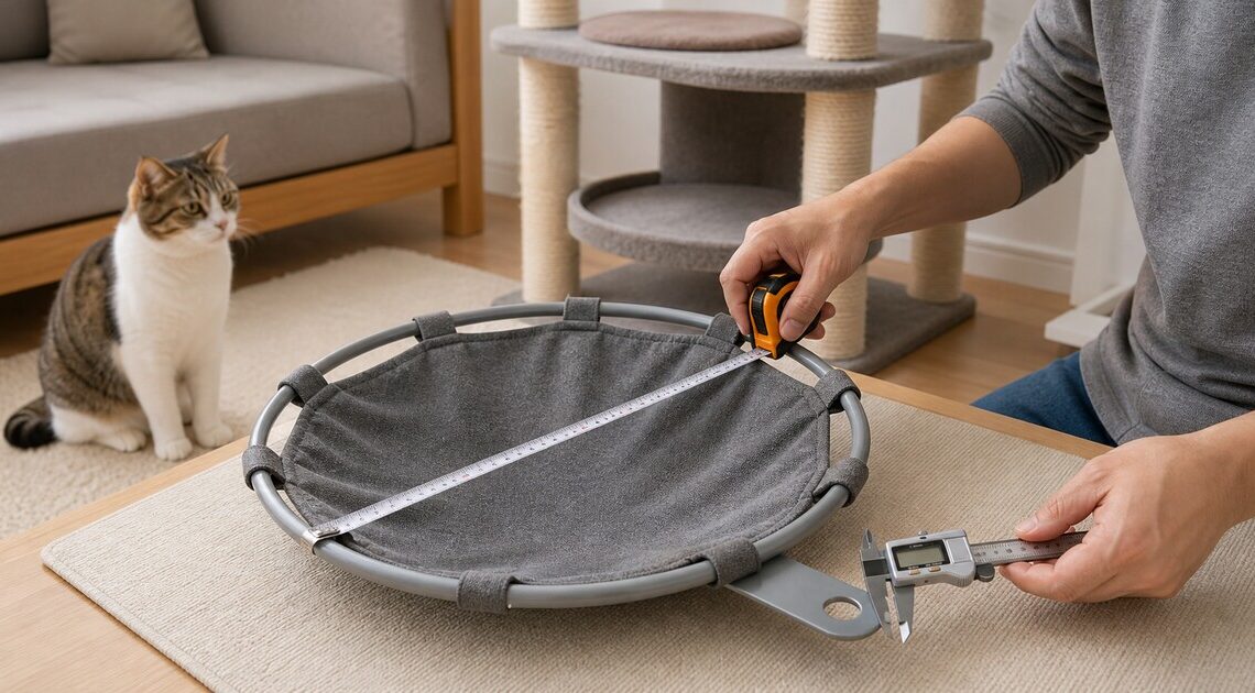 キャットタワーのハンモック交換｜直径・ネジ径と対応モデルの確認方法
