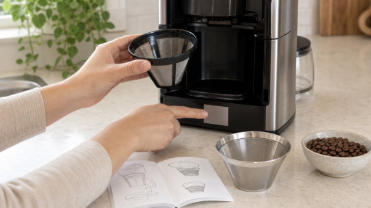 コーヒーメーカーのメッシュフィルター交換｜粗びき・中細びきと対応型番の見分け方