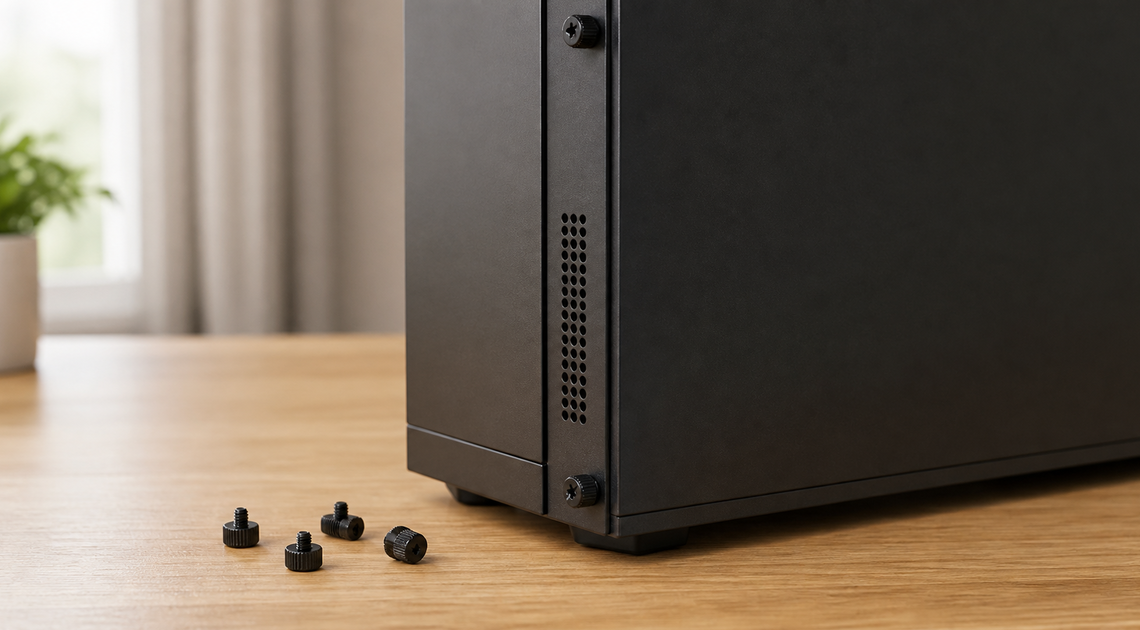 PCケースのサイドパネルネジをなくした｜インチねじ6-32・M3と長さの見分け方