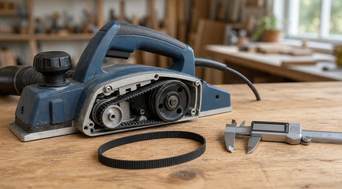 電気カンナの駆動ベルト交換｜本体型番・周長・幅の調べ方