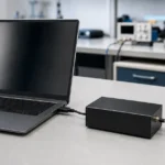 ノートパソコンへ接続したUSBスペクトラムアナライザの測定環境