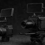 手持ち型と箱型の映画撮影用カメラリグ