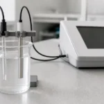 pH電極と電気伝導率セルを同じ試料へ入れる測定イメージ