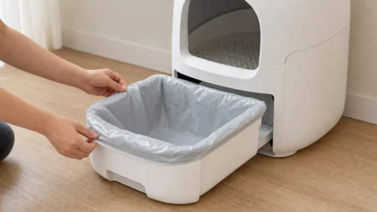 猫用自動トイレのゴミ袋｜交換用サイズと専用品・代用品の確認方法