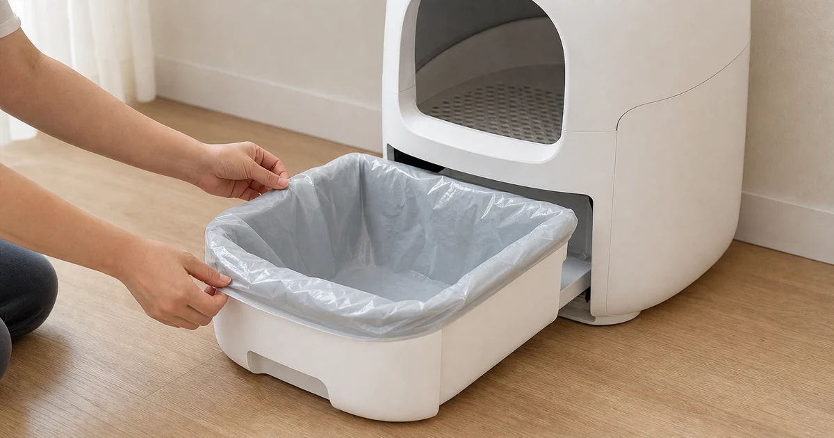 猫用自動トイレのゴミ袋｜交換用サイズと専用品・代用品の確認方法