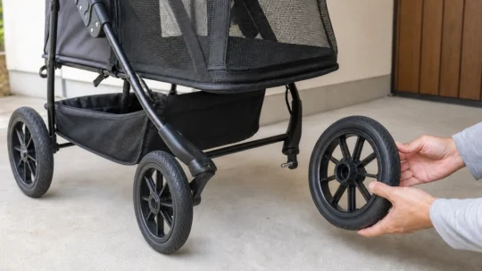 ペットカートのタイヤ交換｜本体型番・前輪／後輪・車軸の固定方式を確認