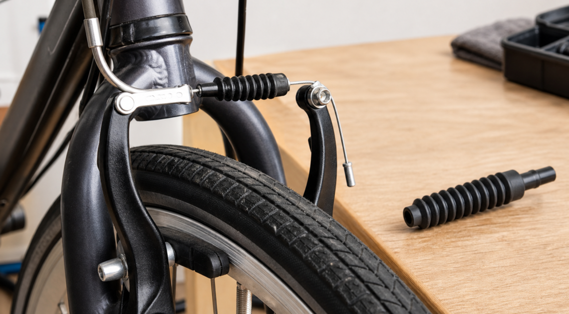 自転車のVブレーキブーツ交換｜リードパイプ一体型と長さの見分け方