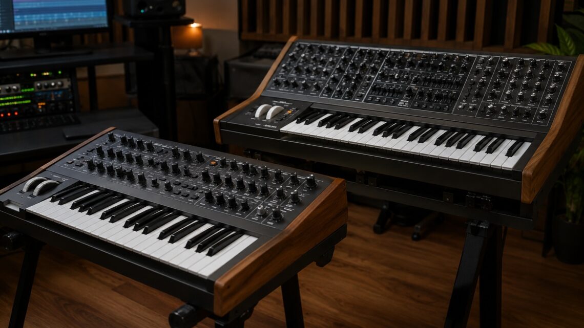 Moog MuseとArturia PolyBrute 12の違い｜8・12ボイス、鍵盤表現と音作りで比較