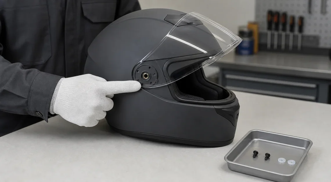 バイクヘルメットのシールドネジをなくした｜型番から対応ビスを探す方法