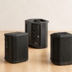 複数のポータブルPAスピーカーを並べて比較しているイメージ