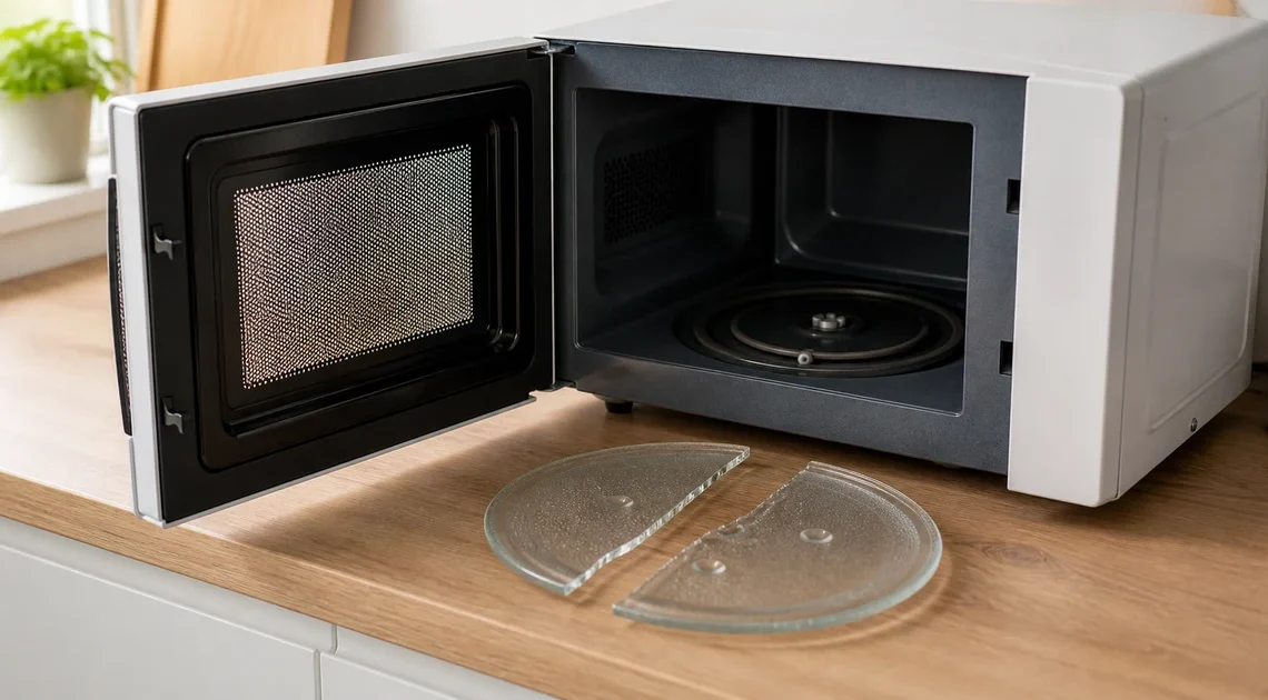電子レンジの丸皿が割れた｜本体型番・直径・回転軸の確認方法