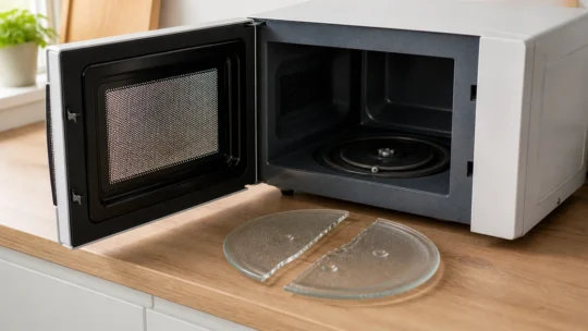 電子レンジの丸皿が割れた｜本体型番・直径・回転軸の確認方法