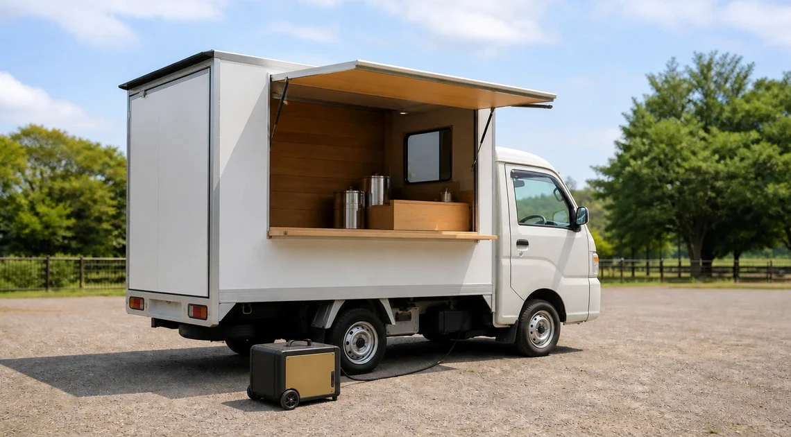 キッチンカー用発電機の容量|電子レンジ・IH・冷蔵庫の同時使用