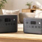2台のポータブル電源を並べて比較しているイメージ