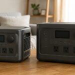 2台のポータブル電源を並べて比較しているイメージ