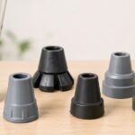 ロフストランドクラッチ用の複数形状の先ゴムを並べたイメージ