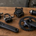 ロードバイク用のペダル型やクランク型パワーメーターを並べたイメージ