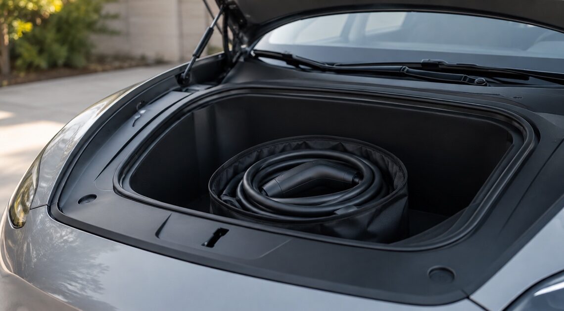 BYD SEALのフロントトランクは53L｜充電ケーブルの収まりと収納用品