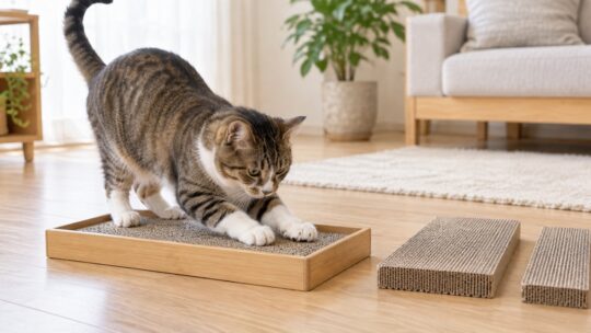 猫用爪とぎケースの選び方｜交換材の規格・サイズ・開口向きを比較