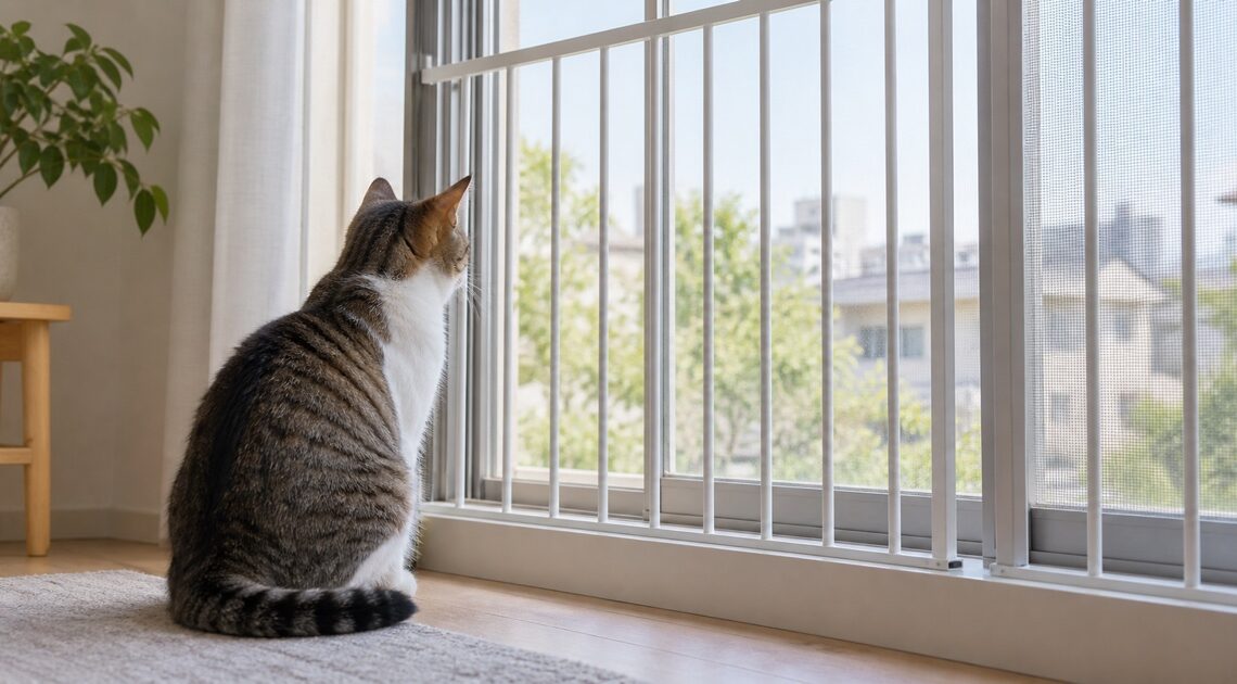 猫用窓フェンスのおすすめは？窓幅・高さ・格子間隔・固定方式で比較