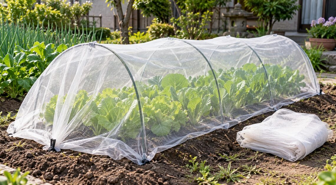 園芸用防虫ネットの交換品|害虫別の目合いと畝に合う幅