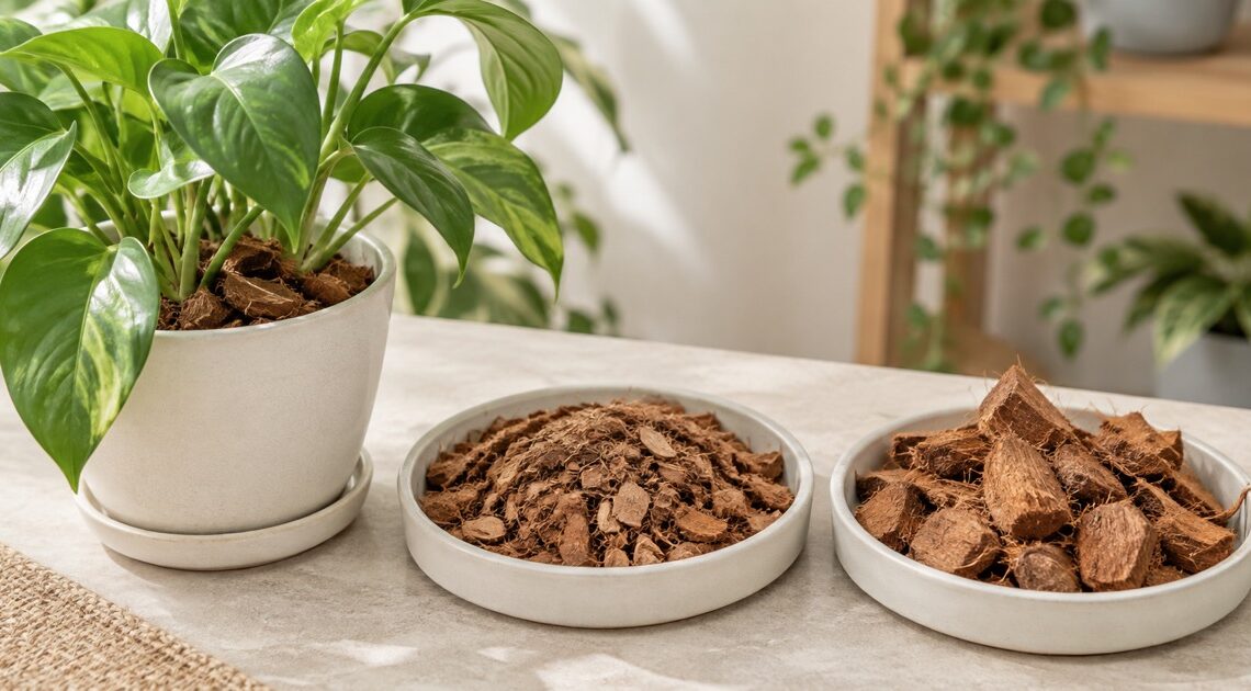 観葉植物用ココチップの交換時期と粒径別おすすめ商品