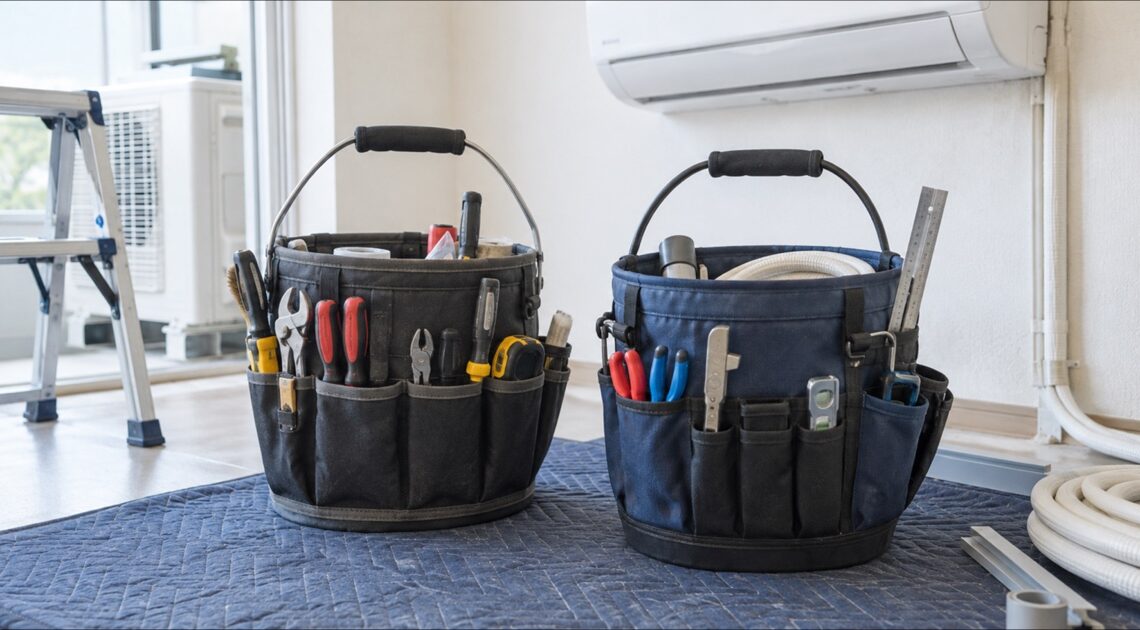 空調設備用工具バケツおすすめ3選|収納容量・ポケット数を比較