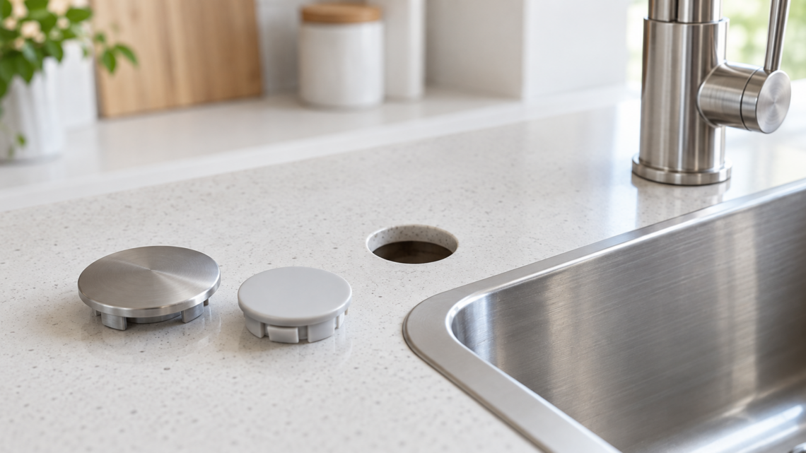 キッチン天板の穴埋めキャップ交換|穴径・固定方式別のおすすめ