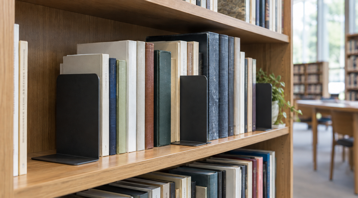 図書館司書向けブックエンドおすすめ4選|本の高さ・板厚・棚で比較