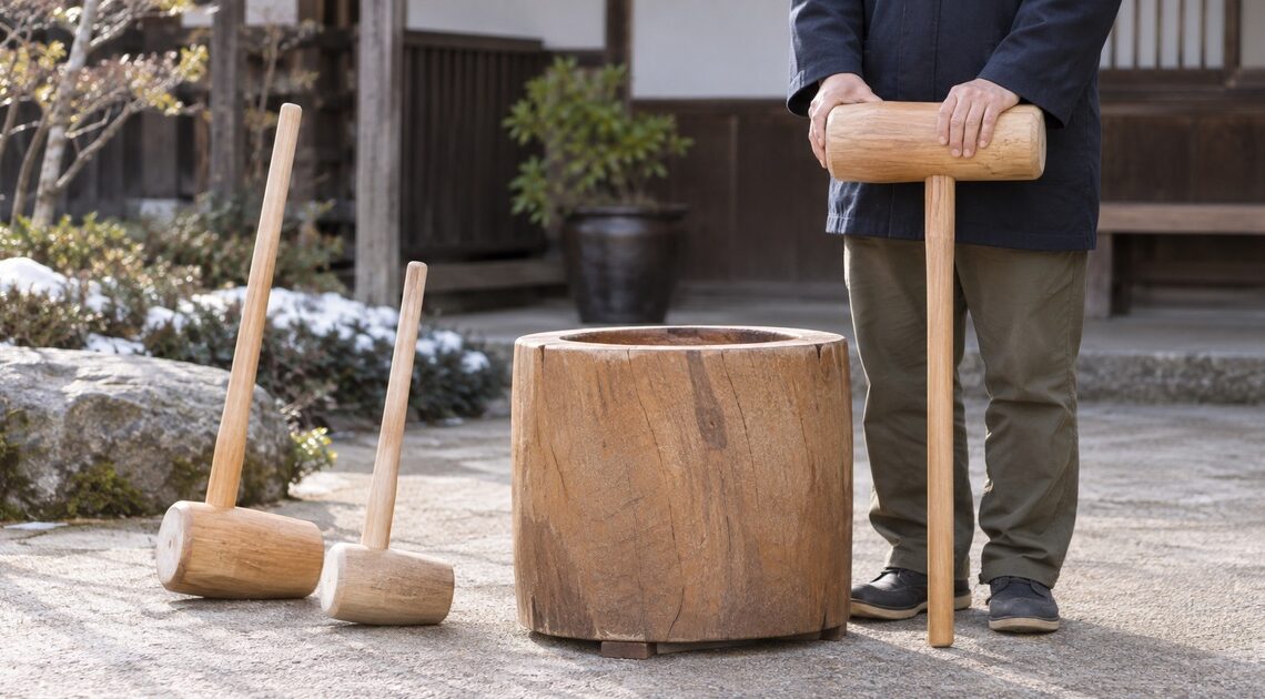 餅つき用杵の選び方|大人・子ども別に重さや頭部径を比較