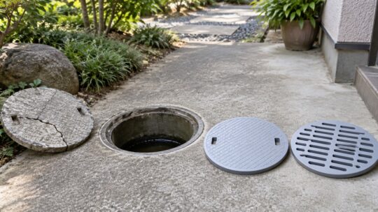雨水枡のふた交換｜丸型・角型の寸法と耐荷重別おすすめ