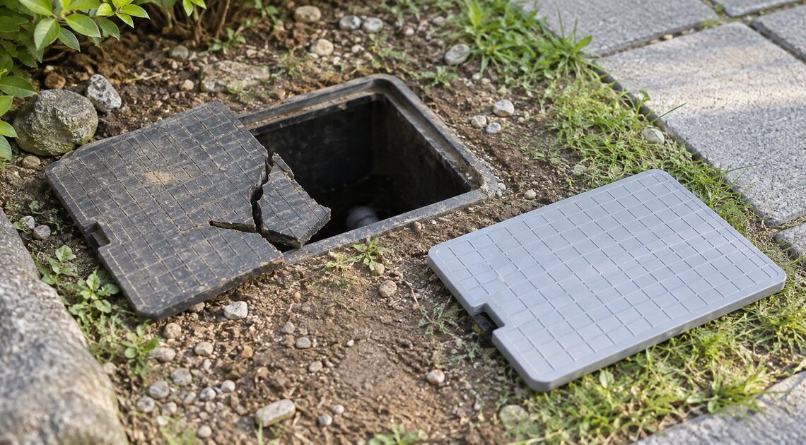 散水栓ボックスのふた交換｜外寸・形状・固定方式別の選び方