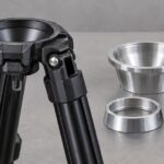 ビデオ三脚のボウル受けと複数の金属製変換リングを並べたイメージ