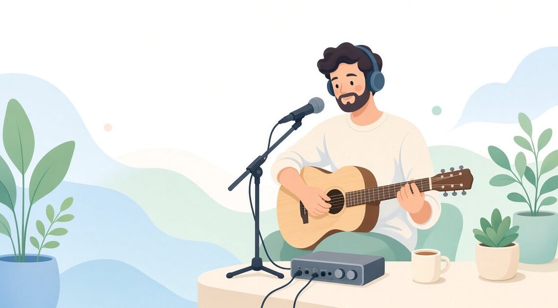 アコースティックギターを自宅で録音する方法