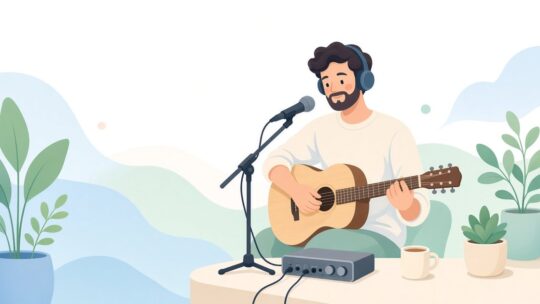 アコースティックギターを自宅で録音する方法