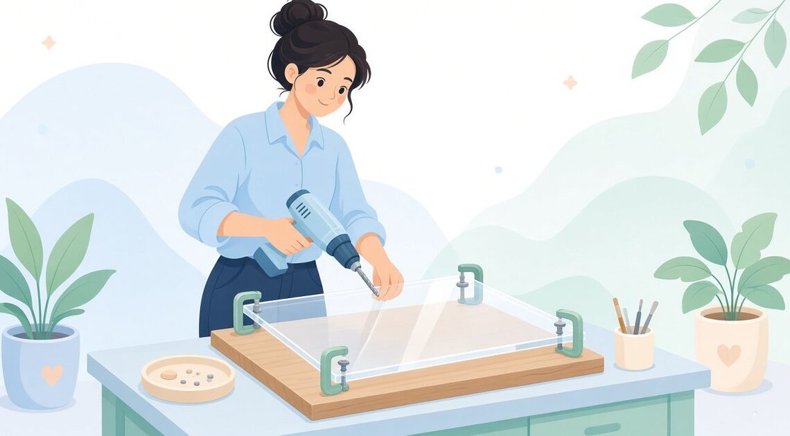 アクリル板の割れや欠けを抑えて穴をあける方法