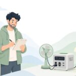 家電の使用時間と残量確認をイメージしたイラスト
