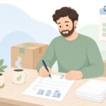 住所変更手続きの整理をイメージしたイラスト