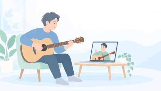 大人からギターを始めたい？オンラインのマンツーマンで習う方法