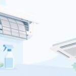 夏が終わってエアコンを洗いたいをイメージしたイラスト