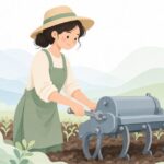 農機用爪交換レンチをイメージしたイラスト