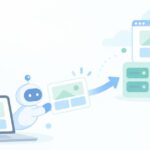 AIで作ったサイトを公開したいをイメージしたイラスト