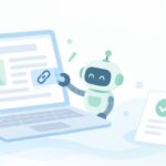 リンクを貼るのが面倒をイメージしたイラスト
